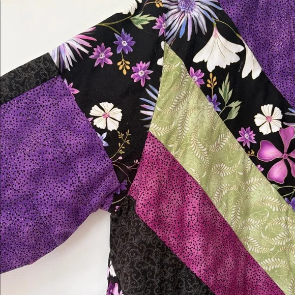 HOMEMADE | Quilted Patchwork Floral Open Jacket - Picture 4 of 16